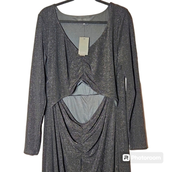 Eloquii Black Cut Out Maxi Length Dress Size 20 NWT - Picture 3 of 7